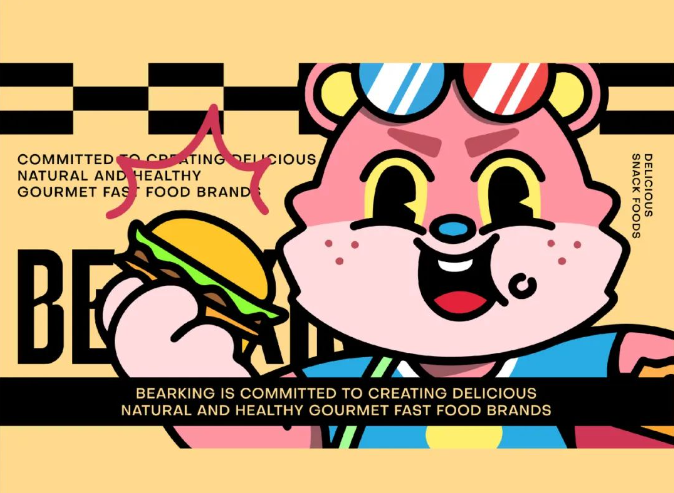 Bearking美食快餐品牌vi视觉形象包装设计