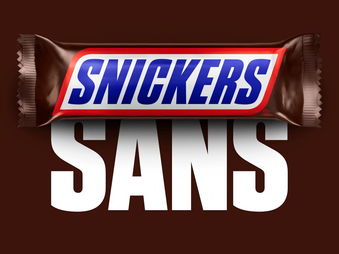 士力架把LOGO做成了一套字体！