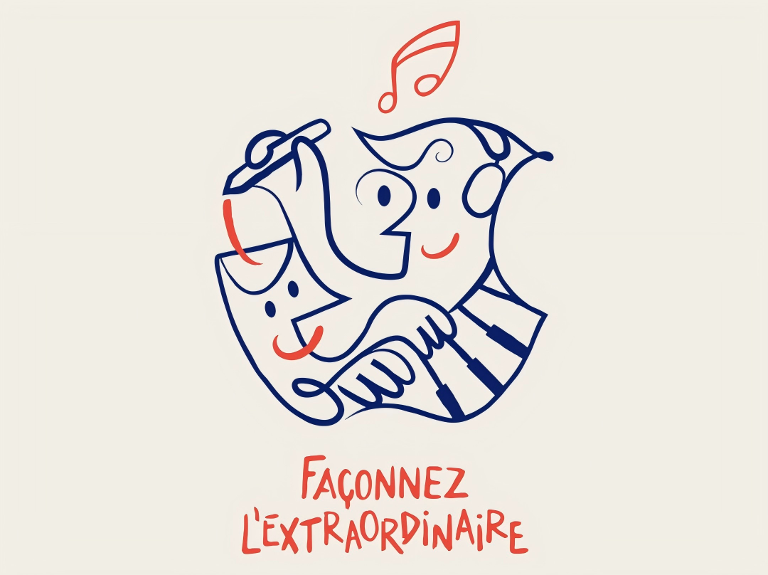 生动有趣，艺术家为Apple创作专属涂鸦LOGO