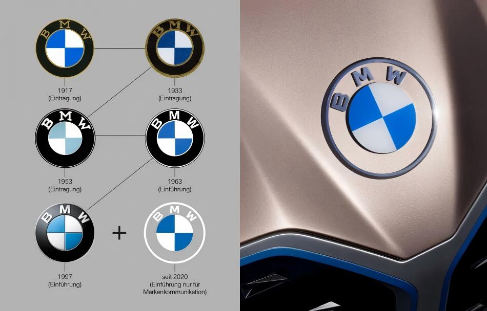 宝马的新标志，删除镀铬内框更显精致！