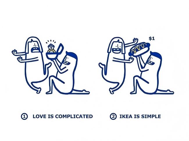 宜家，用情人节海报，扒下爱情的底裤